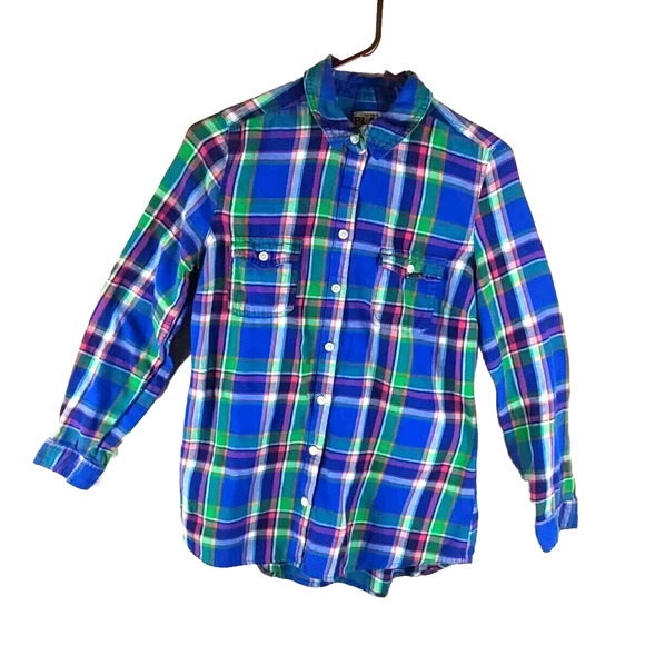 Old Navy Plaid Button Up Men's Shirt Size M Long Sleeve - Picture 5 of 9